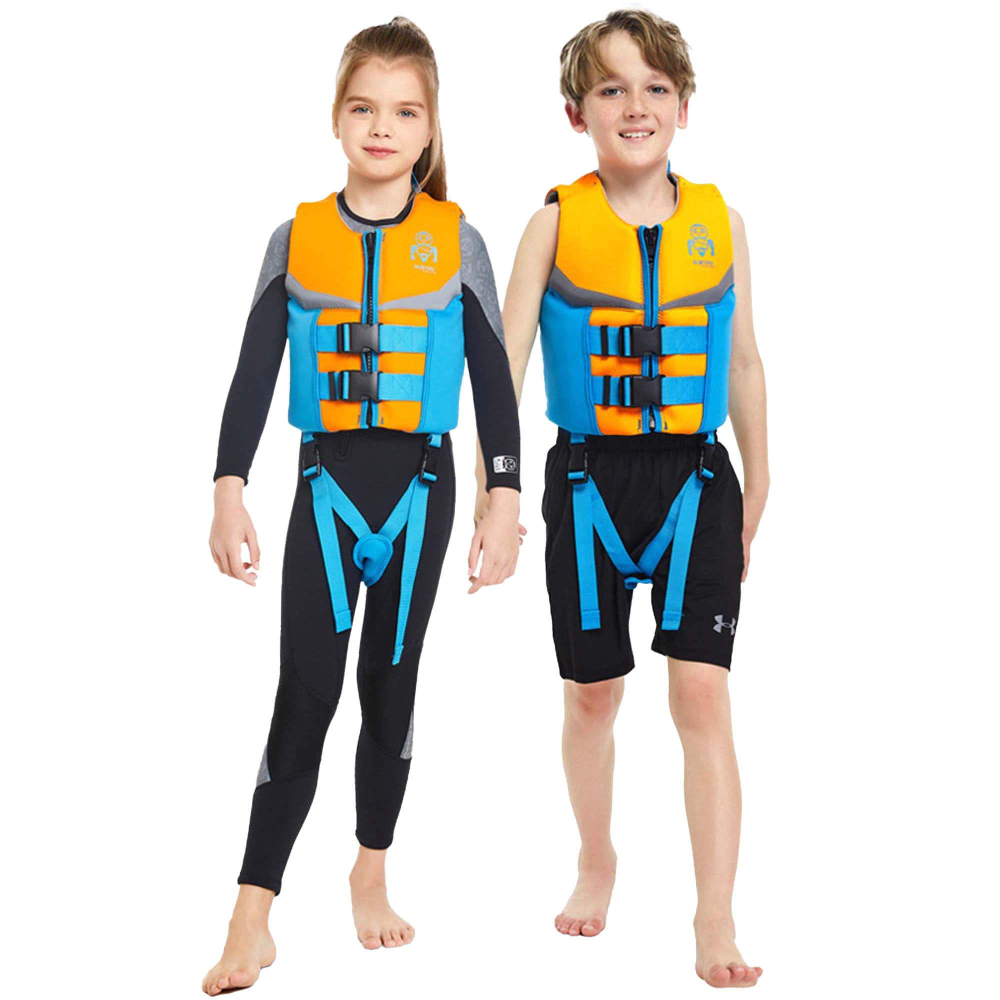 Kids Swim Vest Life Jacket Flotation Swimming Aid with Adjustable Safety Strap Children Life Vest