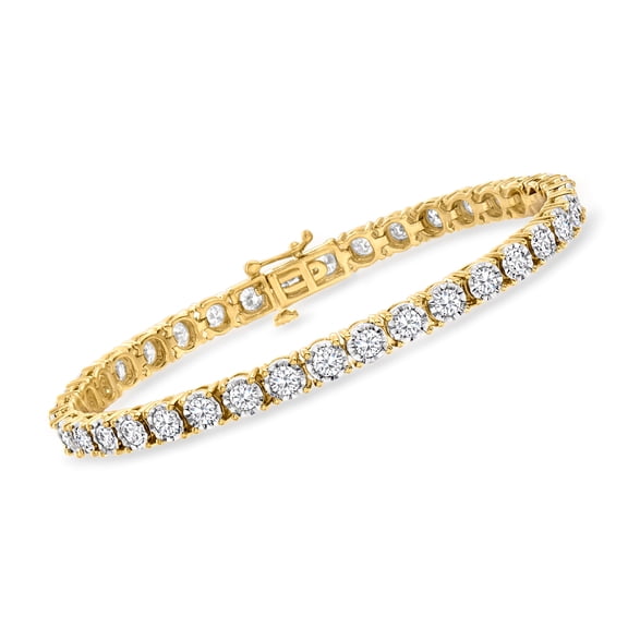 Ross-Simons 5.00 ct. t.w. Diamond Tennis Bracelet in 18kt Gold Over Sterling, Women's, Adult