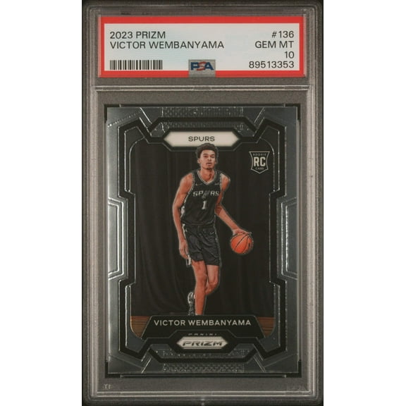 Graded 2023 Panini Prizm Victor Wembanyama #136 Rookie RC Basketball Card PSA 10 Gem Mint