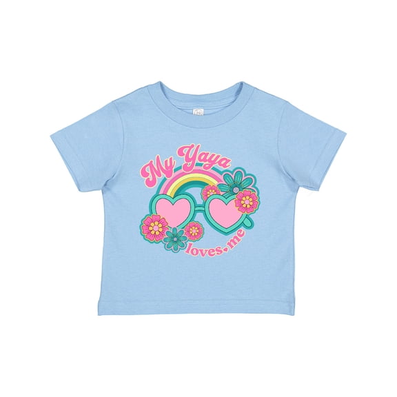 Inktastic My Yaya Loves Me Grandchild Rainbow Girls Toddler T-Shirt