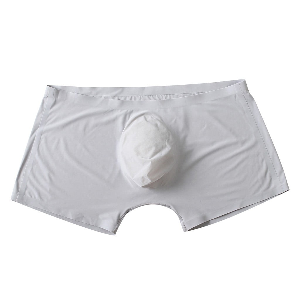 asdoklhq Underwear for Men,Men's Pure Color One Piece Ice Silk Seamles ...