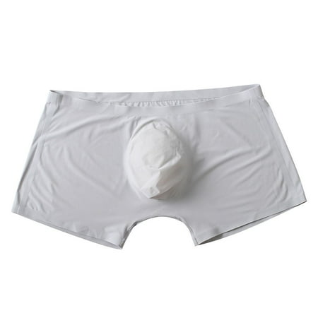

Men’s Boxer Briefs Underwear for Men Pure Color One Piece Ice Silk Seamles Underwear able Sexy Underwear