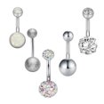 thumbnail image 1 of kusrkot 5 Sets Zircon Body Piercing Jewelry Fit For Navel Eyebrow Tragus s Gifts, 1 of 9