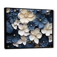 thumbnail image 2 of Designart "Adorned Violets In Blue And White" Violets Floater Framed Canvas Prints, 2 of 5