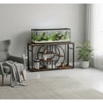 thumbnail image 1 of Heavy-Duty Metal Aquarium Dining Table Stand – Multi-Tier Storage Cabinet & Power Outlets – Anti-Tip Frame – Fits 55-75 Gallon Fish Tank, Turtle, or Reptile Terrarium – Vintage Color, 1 of 6