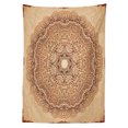 thumbnail image 3 of Ambesonne Brown Mandala Tablecloth Rectangular Table Cover, Vintage Ethnic, 52"x70", Brown Ginger Beige, 3 of 4