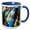 Blue/White, variant on 3drose, Usa, Massachusetts, Cape Ann, Rockport, Lobster Buoys, 11oz Two-tone Green Mug
