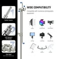 thumbnail image 5 of Neewer SC172 Pro Stainless Steel C Stand with Boom Arm, 68"/172cm Max Height, 2.7ft/83cm Arm, 2 Grip Heads for Studio Lights/Softbox, 5 of 9