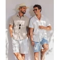 thumbnail image 3 of COOFANDY Mens Short Sleeve Shirts Casual Button Down Cotton Shirts Beach Vacation Clothes, 3 of 6