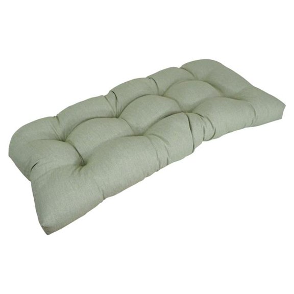 Blazing Needles 93180-LS-LF-012 U-Shaped Spun Polyester Outdoor Dining Chair Cushions, Scope Palm