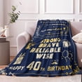 thumbnail image 6 of 40th Birthday Gifts for Men, 40th Birthday Gifts for Him, 40 Year Old Birthday Gifts for Men, 40th Blanket 40th Birthday Decorations for Men, Gift for 40th Birthday Men, Navy Blue Blanket 50Lx60W Inch, 6 of 6