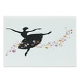 thumbnail image 1 of Ballet Cutting Board, Silhouette of Dancer with Flowers Spring Blooms Butterflies Harmony Nature Design, Decorative Tempered Glass Cutting and Serving Board, in 3 Sizes, by Ambesonne, 1 of 2