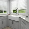 thumbnail image 3 of White 30 inch Farmhouse Apron Kitchen Sink Single Deep Bowl White Ceramic Porcelain Sink Undermount, 3 of 7
