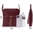 thumbnail image 4 of Solene Bolso Bandolera Mediano Ligero para Mujer con Borla, Bolsos Bandolera de Tamaño Perfecto para Uso Diario, Viajes, 4 of 5