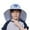 Light Gray, variant on Kids Solar Fan Hat with Wide Brim for Sun Lightweight Cap for Outdoor Activities Adjustable Breathable Design for Boys and Girls Ages 3-12,Color:Light Gray