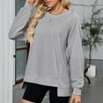 thumbnail image 4 of SHIXIAOO Chandail Décontracté à Col Rond pour Femmes à Manches Longues, chandail Doux et Confortable, Hauts Extensibles pour Usage Quotidien, Ensemble Blouse en Tricot, T-Shirt en Tricot, Chandail en Tricot, Pantalon, Veste Athlétique avec Capuche, 4 of 7