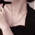 thumbnail image 2 of Collar con forma de corazón, colgante largo, colgante de diseñador de lujo, cadena de clavícula, regalo, 2 of 5