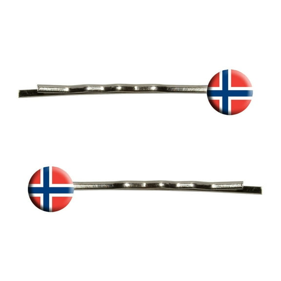 Norway Norwegian Flag Bobby Pin Hair Clips