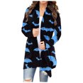 thumbnail image 2 of DDAPJ pyju Womens Halloween Clothing Clearance,Cardigans for Women Lightweight Halloween Pumpkin Print Fall Long Sleeve Open Front Cardigan Coat, 2 of 6