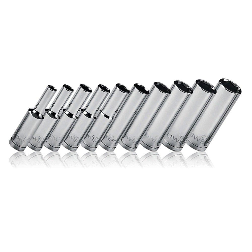 10 Piece SAE 6Pt Deep Socket Set Alltrade 640499 1//4 Dr