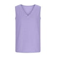 thumbnail image 6 of FAIWAD Tank Top for Girls Kids Summer Casual V Neck T Shirts Loose Sleeveless Basic Tees Beach Vacation Clothes, 6 of 9
