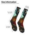 thumbnail image 2 of Naloa Moonlit Hairless Cat Monk Thigh High Socks Extra Long Stretchy Sock Women Over Knee High Opaque Stocking Daily Wear, 2 of 6