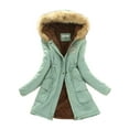 thumbnail image 1 of UKAP Manteau pour Femmes avec Cordon de Serrage Parka Veste Décontractée pour la Neige Vert TG, 1 of 2
