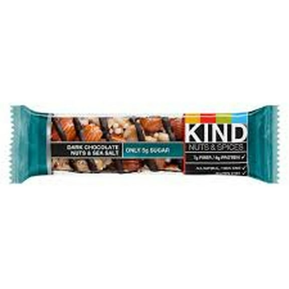 Kind, Nuts & Spices Bar, Dark Chocolate Nuts & Sea Salt (Pack of 48)