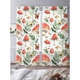thumbnail image 2 of Red Mushroom Sheer Curtains 108 Inch Length 2 Panels Set, Summer Botanical Butterfly Green Voile Window Treatment Semi Sheer Long Curtains Drapes for Bedroom/Living Room/Kitchen 52"x108"x2, 2 of 7