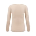 thumbnail image 2 of Haitryli Kids Thermal Underwear Warm Base Layer Tops Girls Slim Shirts Long Sleeve Tunics Tee Type B Nude 12-14, 2 of 7