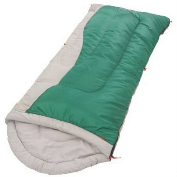 Coleman 40 Degree Contour Sleeping Bag, Green & Grey - Walmart