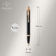 thumbnail image 3 of Parker IM Medium Hardness tip Pen, multicolor Black Lacquer Golden Trim Gift Box Parker Unisex, 3 of 7