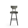 thumbnail image 2 of Amisco Gustavson 26 In. Counter Stool - Grey Faux Leather / Black Metal / Grey Wood, 2 of 7