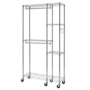 TRINITY EcoStorage® 41x14x76 Rolling Closet Organizer - Chrome