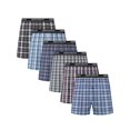 thumbnail image 1 of 6 Pcs Men's Woven Boxer Shorts, Elastic Waistband Random Color S 6PCS, 1 of 4