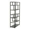 thumbnail image 3 of Household Essentials 6 Tier 65'' Tall Etagere Bookcase, Black Oak, 3 of 7