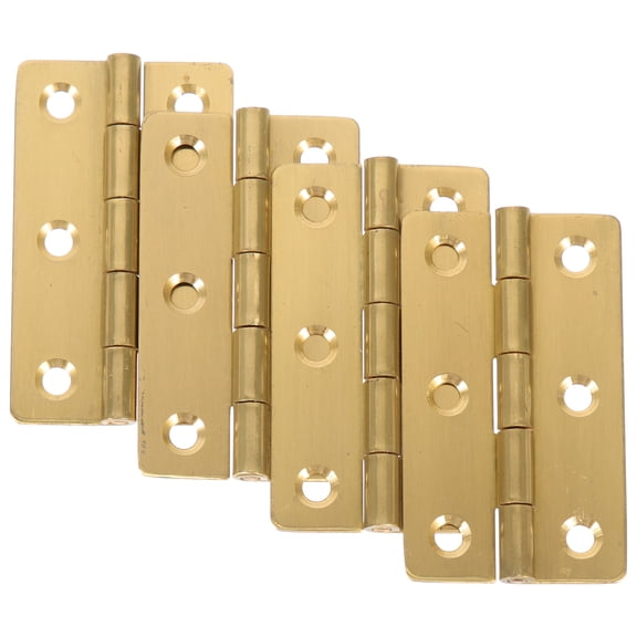 4 Pcs Cabinet Hinges Gold Door Hinges Small Door Hinges Cabinet Small Hinges Piano Hinge Small Gate Mini Copper