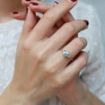 thumbnail image 4 of 1.22 Cts Round Natural Aquamarine And Diamond Wedding Ring 14k Rose Gold, 4 of 4