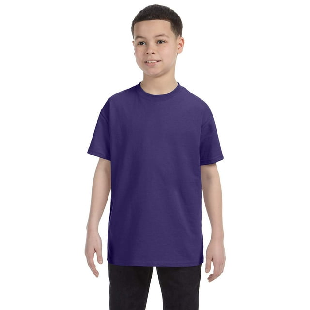 Jerzees Big Boy's Rib Collar Tear Away Label T-Shirt, Style 29B