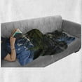 thumbnail image 6 of Mountain Range Soft Flannel Fleece Blanket, Pastoral Nature Snowy Alps Peaks with Lake Creek River Idyllic Spring Scene, Cozy Plush for Indoor and Outdoor Use, 50" x 60", Green White, by Ambesonne, 6 of 6