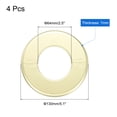 thumbnail image 2 of Uxcell 4pcs Wall Split Flange 64mm/2.5" Dia ABS Round Self-Adhesive Plates, Gold, 2 of 5