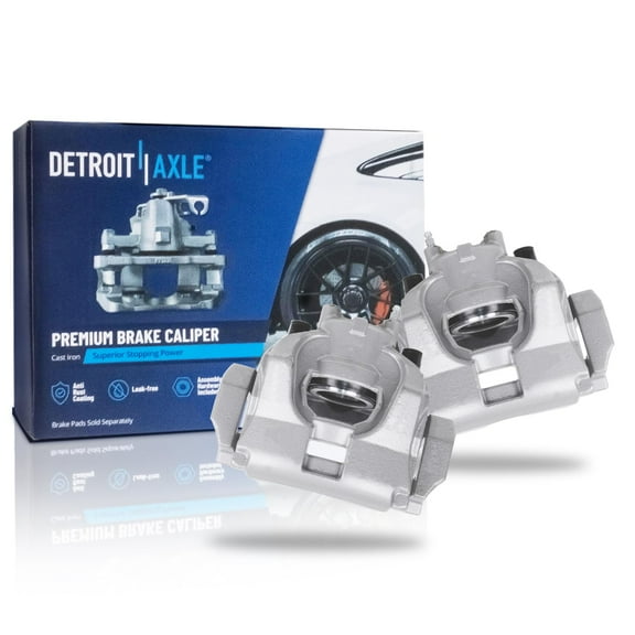 Detroit Axle - 2.0L Front Brake Calipers for Ford 15-20 Fusion 13-20 Lincoln MKZ, 2015 2016 2017 2018 2019 2020 Pair Disc Brake Calipers with Brackets Replacement
