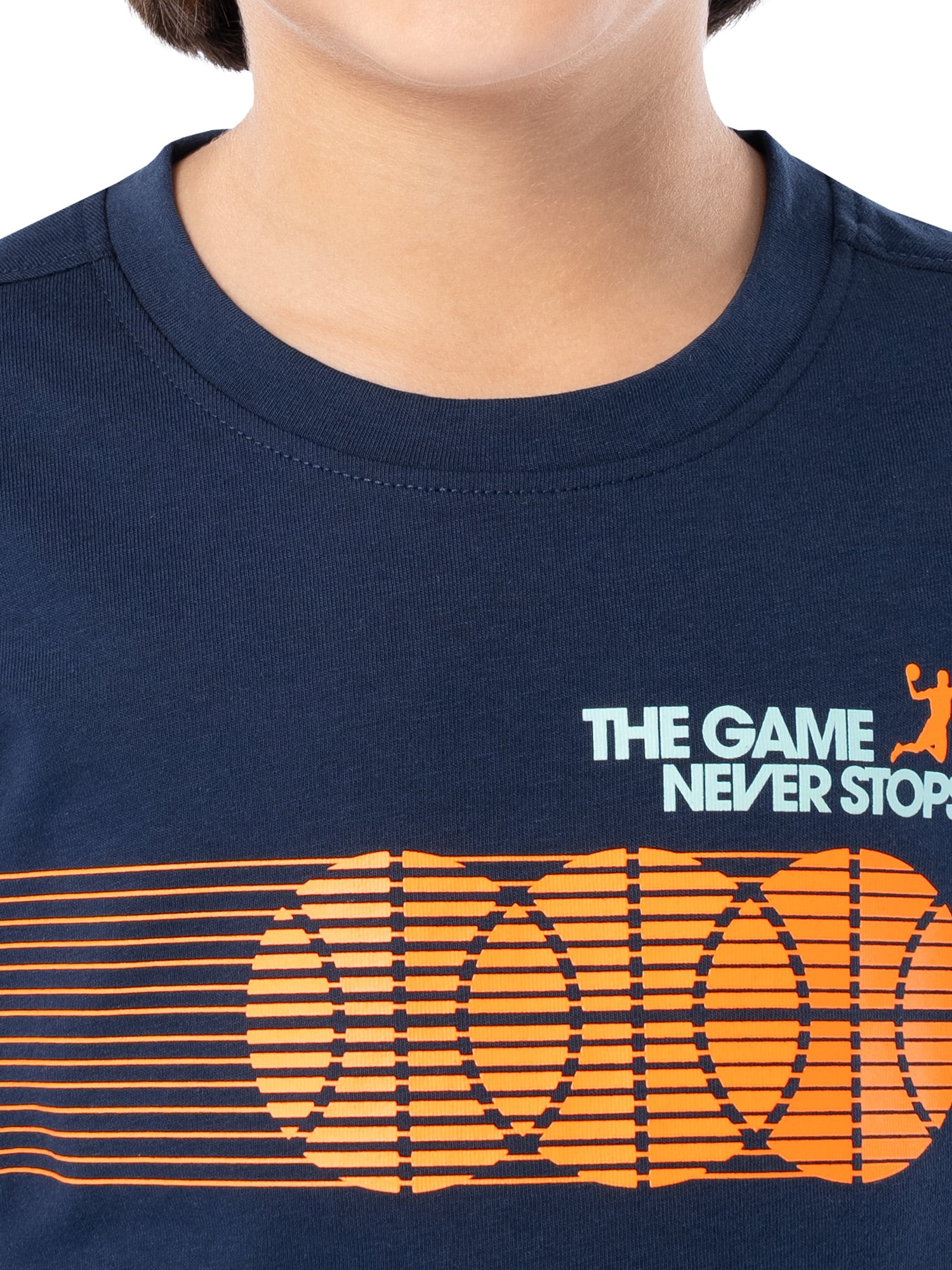 Athletic Works Boy's Short Sleeve Graphic T-Shirt, Sizes 4-18 & Husky