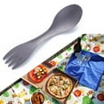 thumbnail image 3 of Yucurem 2 in 1 Spork Integrated Spork Spoon Fork Combo for Climbing Backpacking Essential for Adventure (Silver), 3 of 7