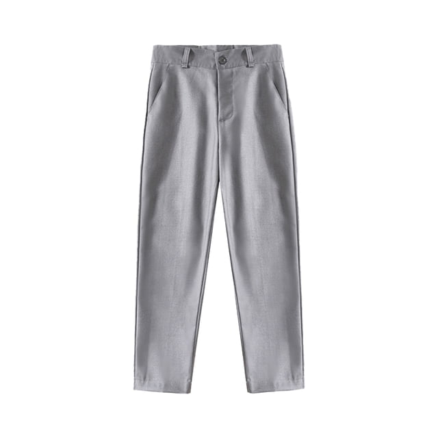 KYAIGUO Pantalon Habillé pour Garçons 4-17T, Pantalon d'Uniforme Scolaire Formel pour Tout-Petits à devant Plat