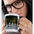 thumbnail image 2 of 3drose, Clarks Grebe Pair, Courtship Display, 11oz Two-tone Black Mug, 2 of 6