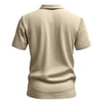 thumbnail image 5 of Chiccall Mens Button Up Shirts Lightweight Breathable Short Sleeve Shirt Solid Summer Vacation Beach Tops Khaki L, 5 of 5
