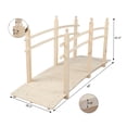 thumbnail image 7 of OverPatio 7.5' Wooden Bridge Arch Walkway Natural Color Anticorrosive, 7 of 7