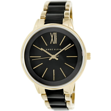 Anne Klein Tie - Anne Klein Women's AK-1412BKGB Black Ceramic Quartz Fashion Watch
