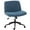 Linen Blue, variant on JIOABL Criss Cross Chair Armless Cross Legged Office Desk Chair Adjustable Swivel Ergonomic Desk Chair with Wheels U Shaped Backrest with Wide Seat Computer Task Vanity Chair for Home Office,PU Black